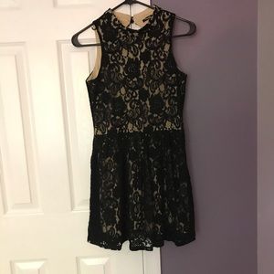 Black and Tan Lace Dress